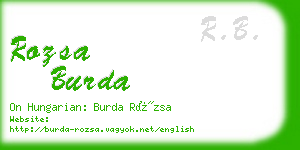 rozsa burda business card